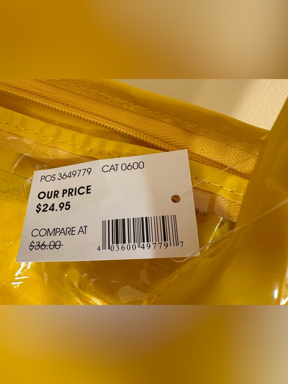 NWT DSW Clear Yellow Tote Bag with Graphic Print - Picture 3 of 4